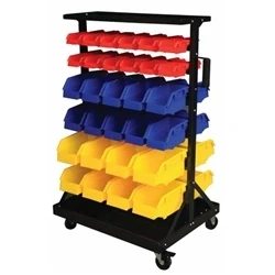 Image of Bin Rack c/w; 60 Polypropylene Bins