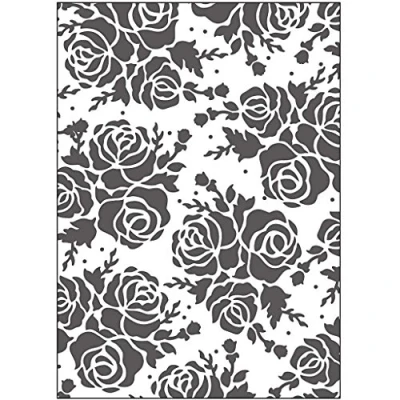 Image of Embossing Folder, size 13x18,5 cm, thickness 2 mm, rose, 1pc