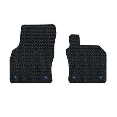Image of Nicoman Hex Fully Tailored Car Mats Fit (2012 present A3 MK3 Hatchback) (Front Set 2 Piece,Black)