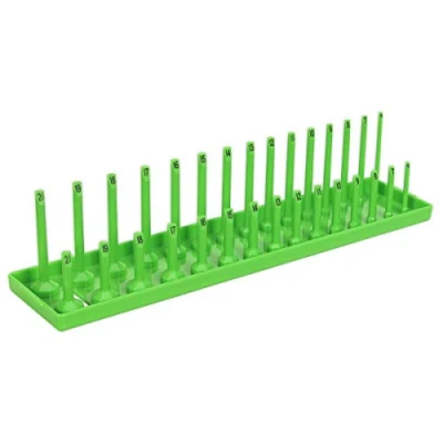Image of Sealey Premier Socket Holder 3/8&quot;Sq Drive 6 21mm Hi Vis Green