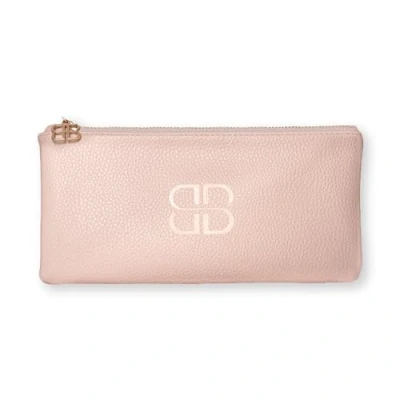 Image of Beautifect Makeup Pouch Bag for Make Up, Brushes and Skincare Organiser Travelling Vegan Leather Bag, Nude
