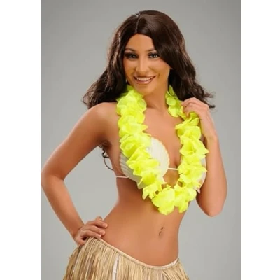 Image of Neon Yellow Hawaiian Lei Flower Garland