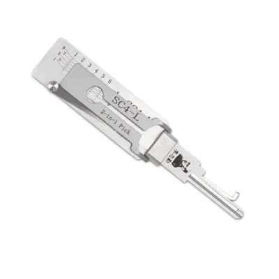 Image of Professional Locksmith Tool Home Door Civil LiShi 2 in 1 Lock Pick and Decoder Tool, Picking Key Reader, Picker (SC4 L)