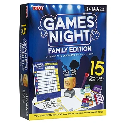 Image of IDEAL Games night Family Edition: Create the ultimate game with 15 included! For 2 8 Players Ages 7+
