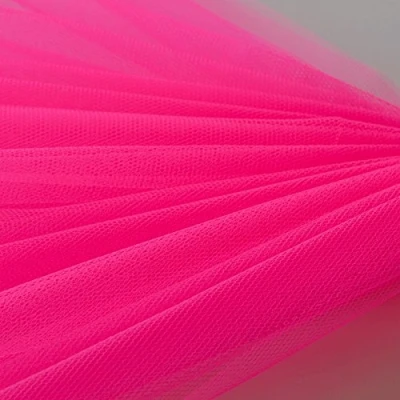 Image of Dress Net Flourescent Cerise Per Metre