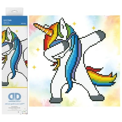 Image of DIAMOND DOTZ Painting, Beginner Kit, Uni Dab, 23 x 23cm