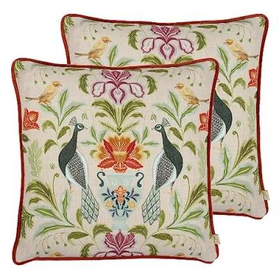 Image of Evans Lichfield Chatsworth Piped Polyester Filled Cushion Twin Pack