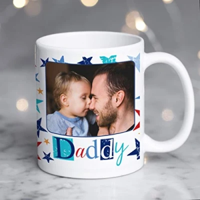 Image of Premium Personalised Mug for Daddy a Thoughtful Birthday Christmas or Fathers Day Gift Present add Photo and Special Message Fast Delivery