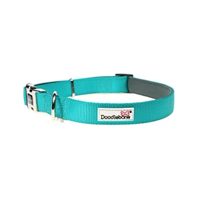 Image of Doodlebone Padded Collar, Peacock, 1 2