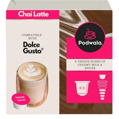 Image of Podwala 8 Chai Latte Dolce Gusto Compatible Capsules (8 Pods, Servings)