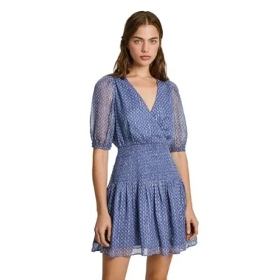 Image of Pepe Jeans Nikki Day dress, Women&#039;s, Size: Medium, French blue