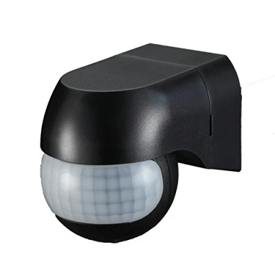 Image of Modern New Outdoor PIR Light Control Motion Sensor 180 degree Black IP44