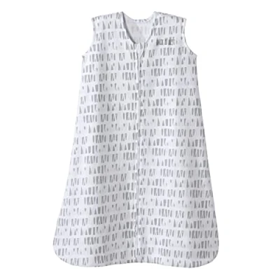 Image of Halo Sleepsack Cotton Wearable Blanket, Squares and Triangles, Grey, Large