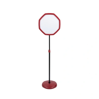Image of Bi Office Safety Floor Sign Magnetic Dry Erase Red Octogonal
