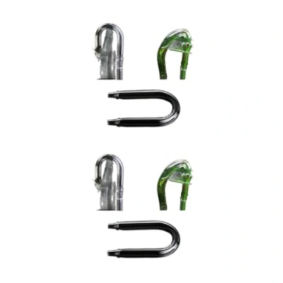 Image of Aquarium Airline Tubing Stainless Steel Connectors U Fish For Tank Air Tube Metal 4mm I.D. Line Hose Heater Light Thermometers Gravel Sand Decorations