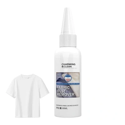 Image of 1 Bottle Fabric Rust Remover, Strong Stain Stubborn Stains Cleaner, Clothes Clothing Detergent for Most Types of