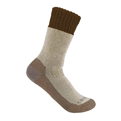 Image of Carhartt Men&#039;s Schwere Stiefelsocken aus Synthetischem Wollgemisch Socks, Brown, M