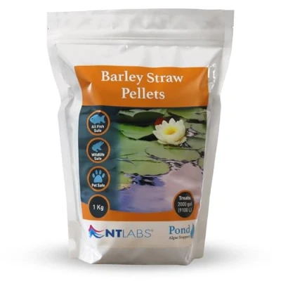 Image of NT Labs Pond Algae Stopperz, Barley Straw Pellets, Controls Green Water in Ponds, Natural Blanketweed Control, Improves Quality, 1KG