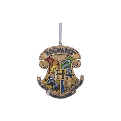 Image of Nemesis Now Harry Potter Hogwarts Crest Hanging Ornament, Yellow, 8cm