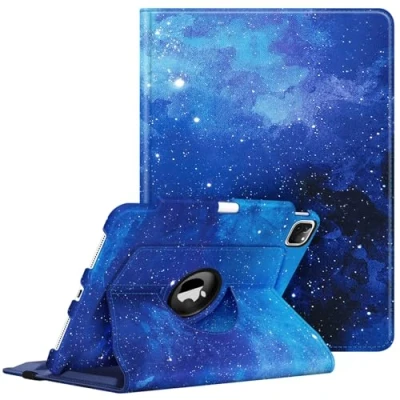 Image of FINTIE Rotating Case Compatible with iPad Pro 11 inch (2022/2021/2020/2018, 4th/3rd/2nd/1st Generation) 360 Degree Swiveling Stand Cover w/Pencil Holder, Auto Wake/Sleep, Starry Sky