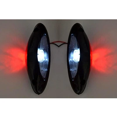 Image of 24/7Auto 2x LED Outline Side marker lights 12V 24V RED/WHITE for SUV Offroad Trailer Truck Motorhome Caravan Chassis