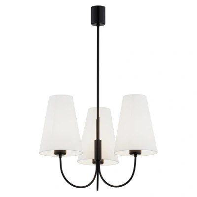 Image of Safiano Multi Arm Pendant Ceiling 3 Light White, Black