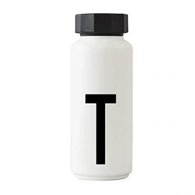 Image of Design Letters Personal Thermo/Insulated Bottle (White) T BPA Free Double Walled Vacuum, Stainless Steel, Nordic Design, Keeps Cold for up to 24 Hrs/Hot 12 Hrs, 500 ml, Leak Proof, 280 g.