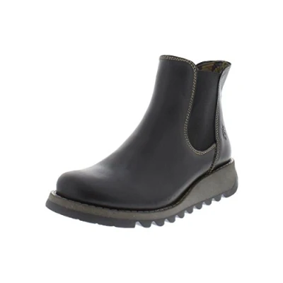 Image of Fly London Womens Boots SALV Chelsea Ankle Casual Wedge Leather UK 7