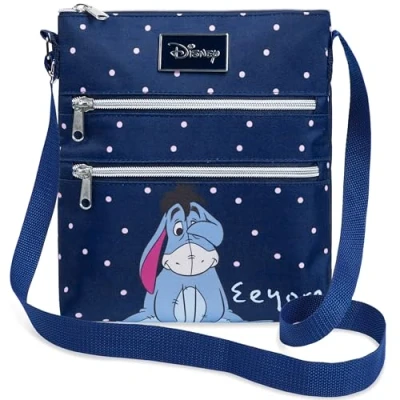 Image of Disney Stitch Cross Body Bag for Girls Teenagers, Shoulder with Adjustable Strap Fashion Handbag Gifts (Navy Eeyore)