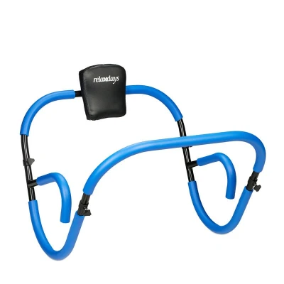 Image of Relaxdays Abdominal Trainer, Abs Strength Exercise, HWD: 66 x 71 cm, Effective Workout at Home, Sit Ups, Blue/Black, Aluminium