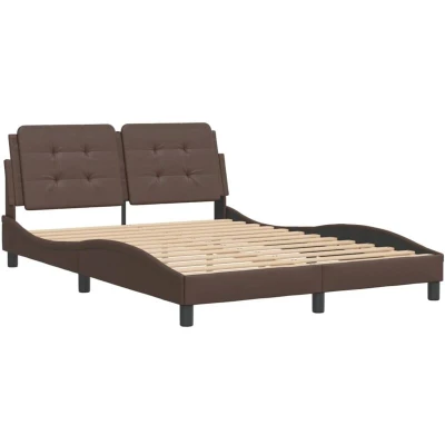 Image of vidaXL Bed Frame without Mattress &quot;Zadar&quot; Brown 120x200 cm Faux Leather