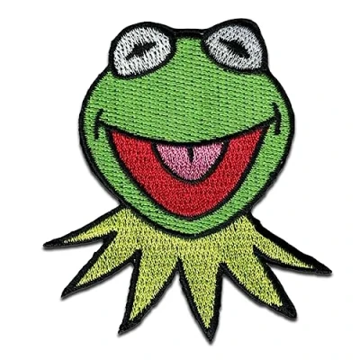 Image of Comercial Mercera DISNEY © The Muppets Kermit Frog Iron on Patch Applique 6.4 x 6 cm
