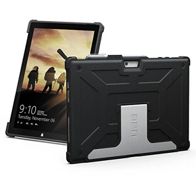 Image of UAG Microsoft Surface Pro (2017) &amp; 4 Feather Light Composite [BLACK] Aluminum Stand Military Drop Tested Case