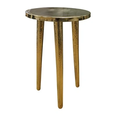 Image of Balterley Boho Round 3 Leg Coffee Table, 400mm x 600mm Brass
