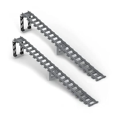 Image of YLtremker Technik Railway Track Building Block, Set of 2 Train Power Functions Kit, City Rails Accessories