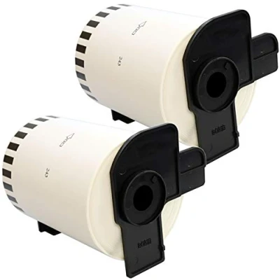 Image of Cartridges Kingdom Compatible with Brother DK22243 DK 22243 102mm x 30.48m Continuous White Standard Address Labels 2 Pack