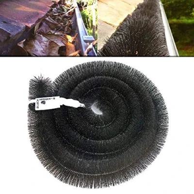 Image of 8 x Hedgehog Gutter Brush Guard 100mm Black 4m Clean Leaf &amp; Debris Free 32m