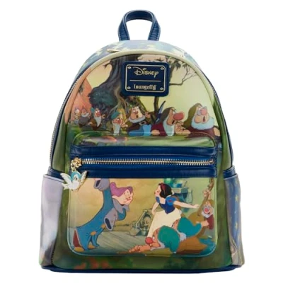 Image of Loungefly Disney Snow White Scenes Womens Double Strap Shoulder Bag Purse