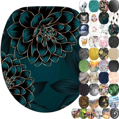 Image of Sanilo Soft Close Toilet Seat, Wide Choice of New Seats, Stable Hinges, Easy to Mount (Dahlia)