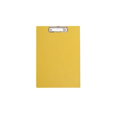 Image of MAUL 2335213 A4 Portrait Clipboard with Foil Cover Yellow