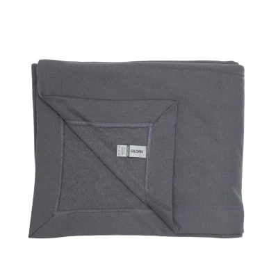 Image of Gildan Heavy Blend Fleece Stadium Blanket One Size Charcoal
