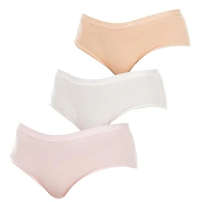 Image of DIM Women&#039;s Les Pockets Ecodim Cotton with Extra Flat Finishes x3 Boxer, Skin/Pink/Pearl, L