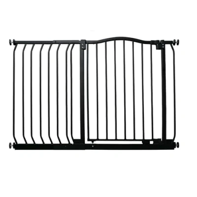 Image of Bettacare Curved Top Dog Gate, 134cm 143cm, Matt Black, Pressure Fit Pet Gate for and Puppy, Barrier, Easy Installation