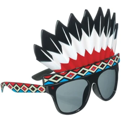 Image of Amscan 250495 55 Fun Shades Indian Hdres Tinted