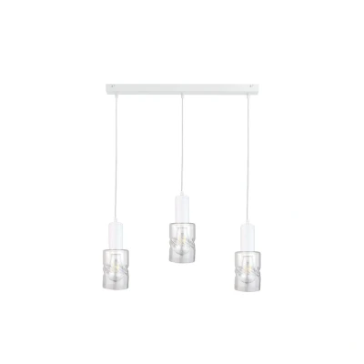 Image of Cross Bar Pendant Ceiling Light White, 60cm, 3x E27