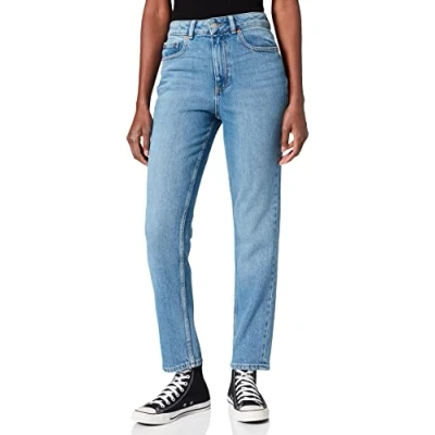 Image of Jjxx Women&#039;s Jxberlin Slim Hw Nc2006 Noos Jeans, Medium Blue Denim, 28W 32L UK