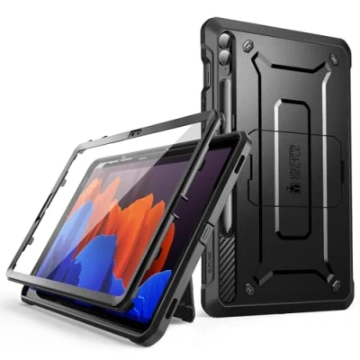 Image of SUPCASE Unicorn Beetle Pro Series Case for Galaxy Tab S9 FE+ Plus 12.4 Inch (2023 Release), Full Body Rugged Heavy Duty Kickstand with Built in Screen Protector (Black)