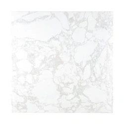 Image of Bolero Square Marble Effect Tabletop White 600mm