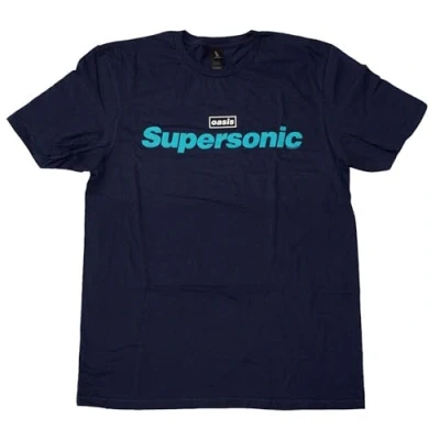 Image of Rock Off officially licensed products Oasis Supersonic Title Colour T Shirt XL Navy