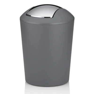 Image of Kela 22302 Swing Lid Bin, 5 l, Plastic, Marta, Grey